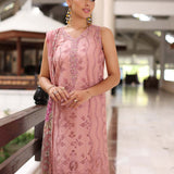 Noor by Saadia Asad | Luxury Chikankari Lawn24 | D4-B Pink Laser