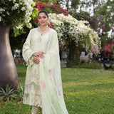 Noor by Saadia Asad | Luxury Chikankari Lawn24 | D11-B Mint Schifli