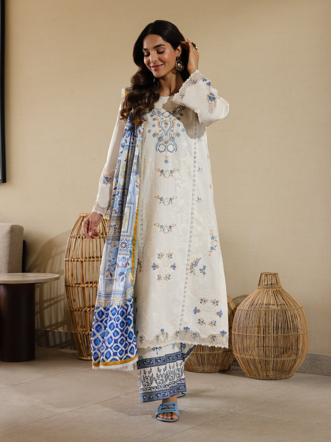 Faiza Faisal | Marine Luxury Lawn 25 | MIRHA
