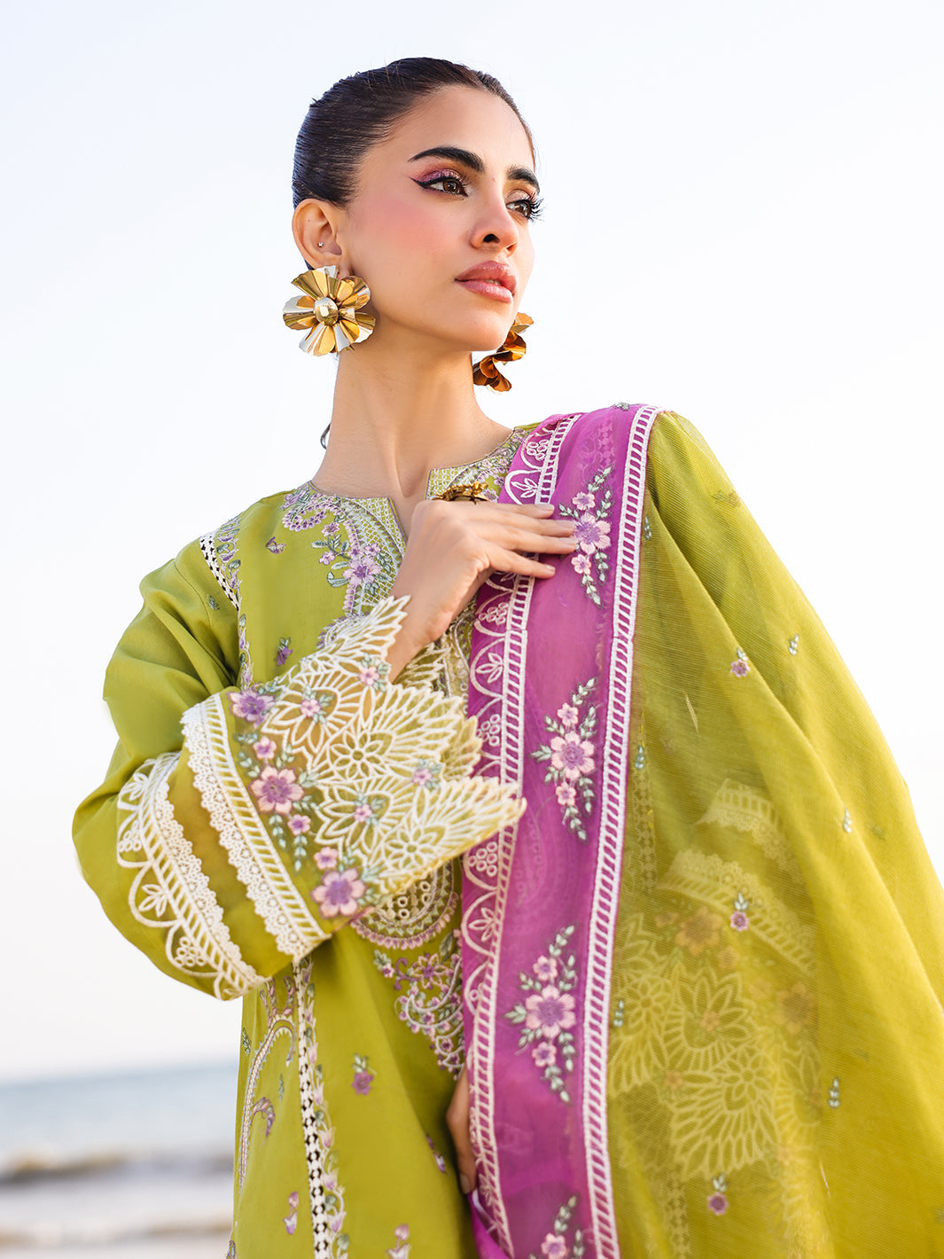 Faiza Faisal | Marine Luxury Lawn 25 | HINA