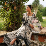 Elaf Premium | Printed Collection 24 | EEP-07B - Black Blossom
