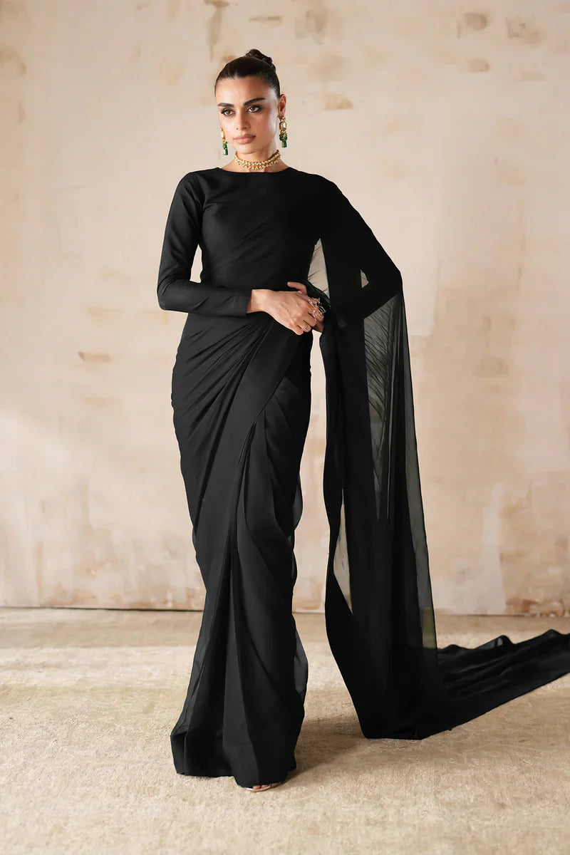 Baroque | Ensembles | PLAIN CHIFFON SAREE EN-1219