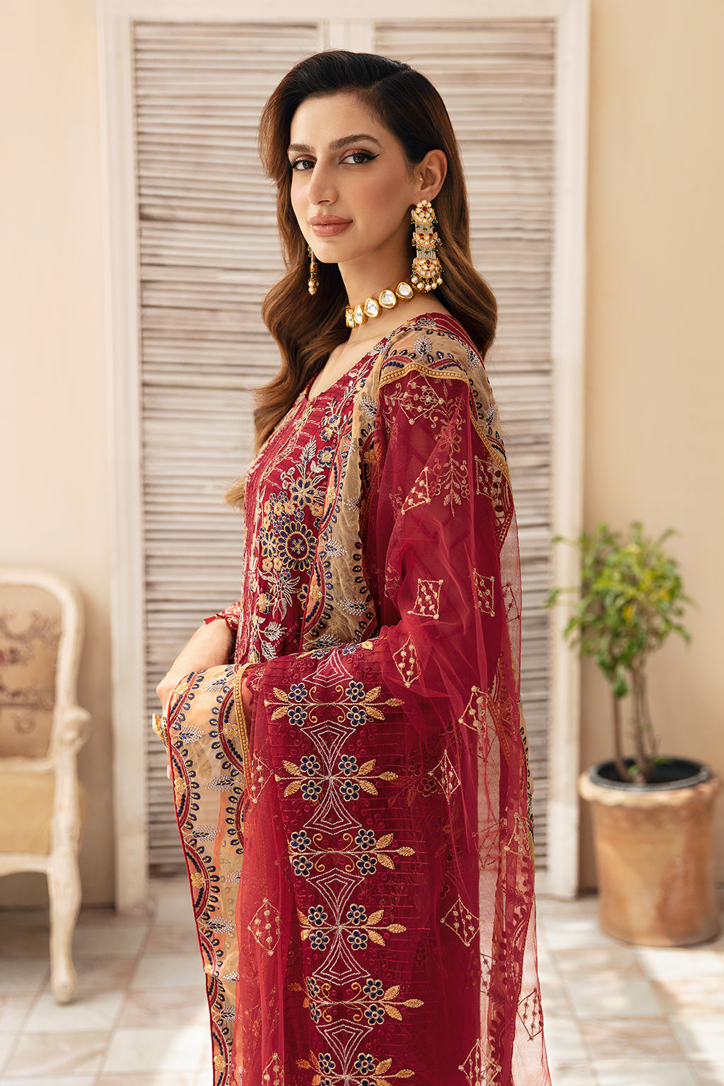 Ramsha | Chevron Chiffon Collection | A-907