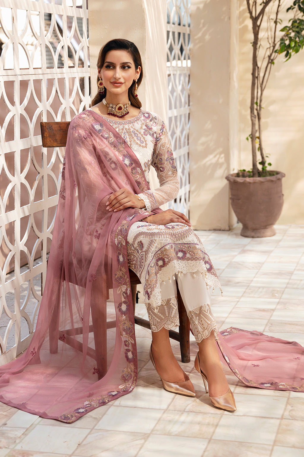Ramsha | Chevron Chiffon Collection | A-902