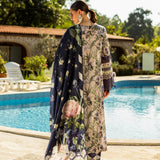 Elaf Premium | Print Chikankari 25 | ELK-08B AZZURRO