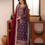 Asim Jofa | Heeriye | AJHE-01 EMBROIDERED CHIFFON 3 PCS