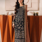 Asim Jofa | Heeriye | AJHE-05 EMBROIDERED NET 3 PCS