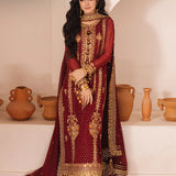 Asim Jofa | Heeriye | AJHE-02 EMBROIDERED CHIFFON 3 PCS