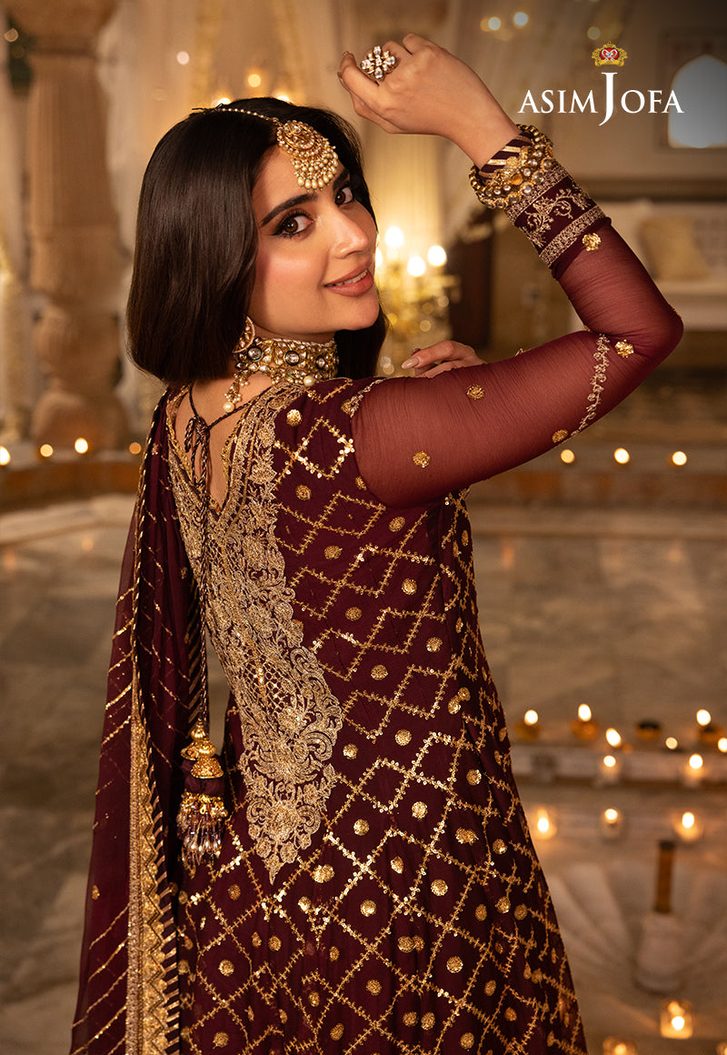 Shehnai by Asim Jofa Embroidered Net Unstitched 3Pc Suit AJSH-04