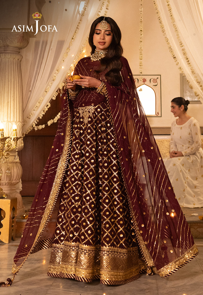 Shehnai by Asim Jofa Embroidered Net Unstitched 3Pc Suit AJSH-04