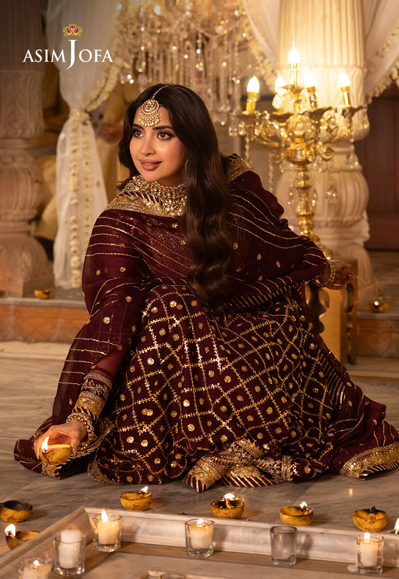 Shehnai by Asim Jofa Embroidered Net Unstitched 3Pc Suit AJSH-04