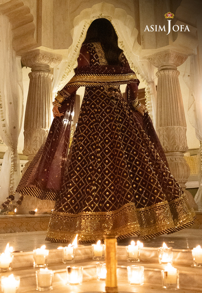 Shehnai by Asim Jofa Embroidered Net Unstitched 3Pc Suit AJSH-04