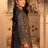 Shehnai by Asim Jofa Embroidered Net Unstitched 3Pc Suit AJSH-07