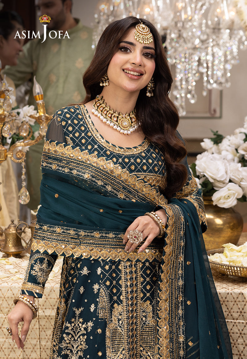 Shehnai by Asim Jofa Embroidered Chiffon Unstitched 3Pc Suit AJSH-18