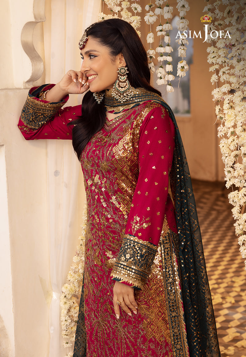 Shehnai by Asim Jofa Embroidered Chiffon Unstitched 3Pc Suit AJSH-19