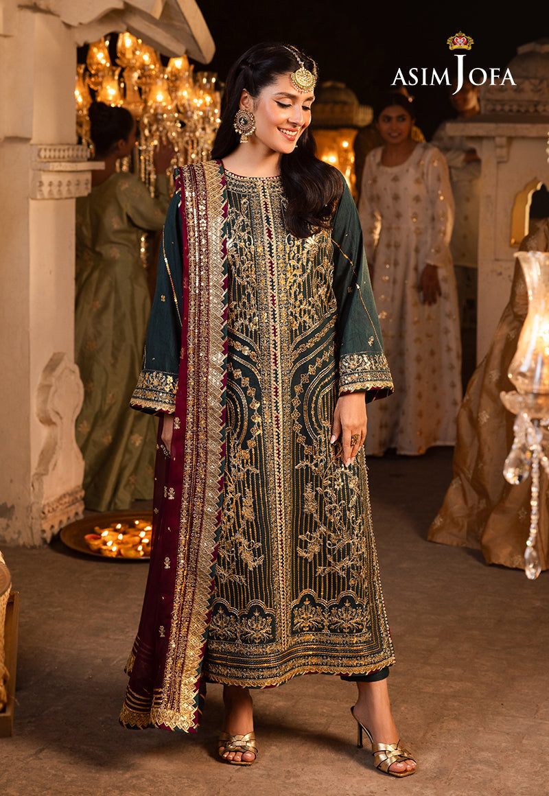 Shehnai by Asim Jofa Embroidered Chiffon Unstitched 3Pc Suit AJSH-20