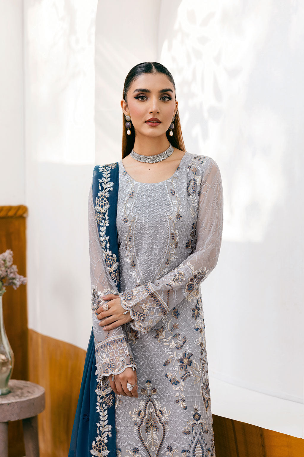 Ramsha | Chevron Chiffon Collection |A-1001