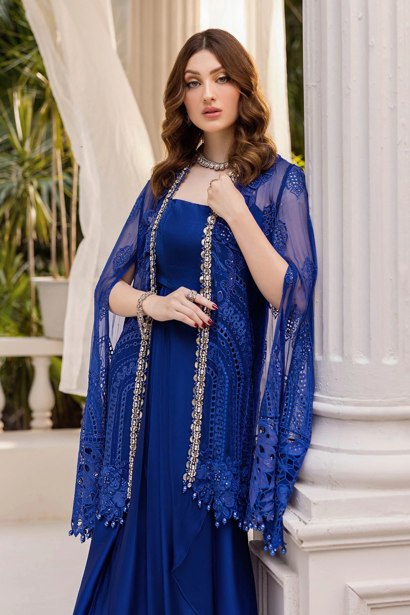 Maria B 3 Piece Embroidered Chiffon Suit | MPC-25-103 