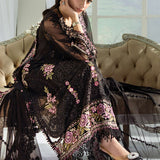 Maria B 3 Piece Embroidered Chiffon Suit | MPC-25-104 