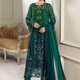Maria B 3 Piece Embroidered Chiffon Suit | MPC-25-106 