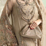 Maria B 3 Piece Embroidered Chiffon Suit | MPC-25-107 