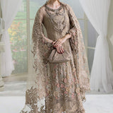 Maria B 3 Piece Embroidered Chiffon Suit | MPC-25-107 