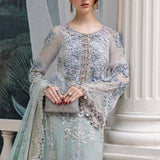 Maria B 3 Piece Embroidered Chiffon Suit | MPC-25-108 