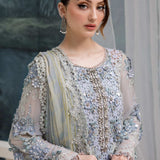 Maria B 3 Piece Embroidered Chiffon Suit | MPC-25-108 