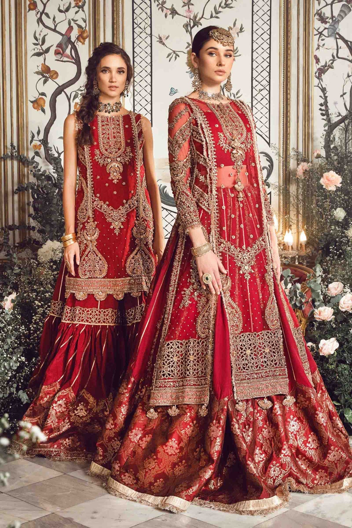 MARIA B-MBROIDERED | Maroon BD-2708