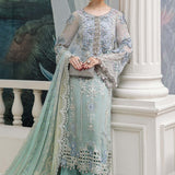 Maria B 3 Piece Embroidered Chiffon Suit | MPC-25-108 