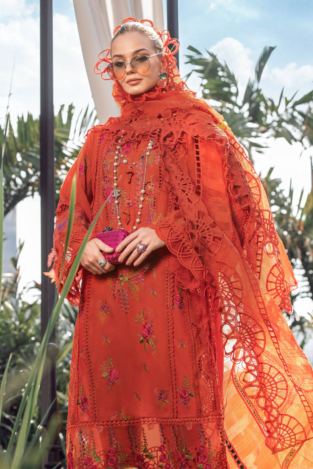 MARIA B EID COLLECTION EL-23-03-Brunt Orange
