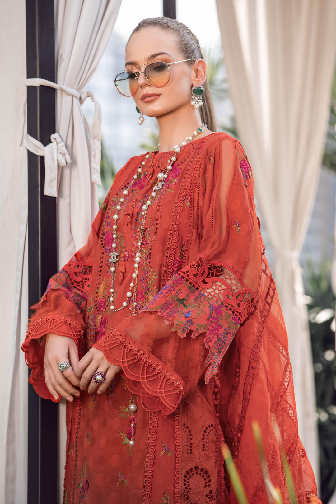 MARIA B EID COLLECTION EL-23-03-Brunt Orange