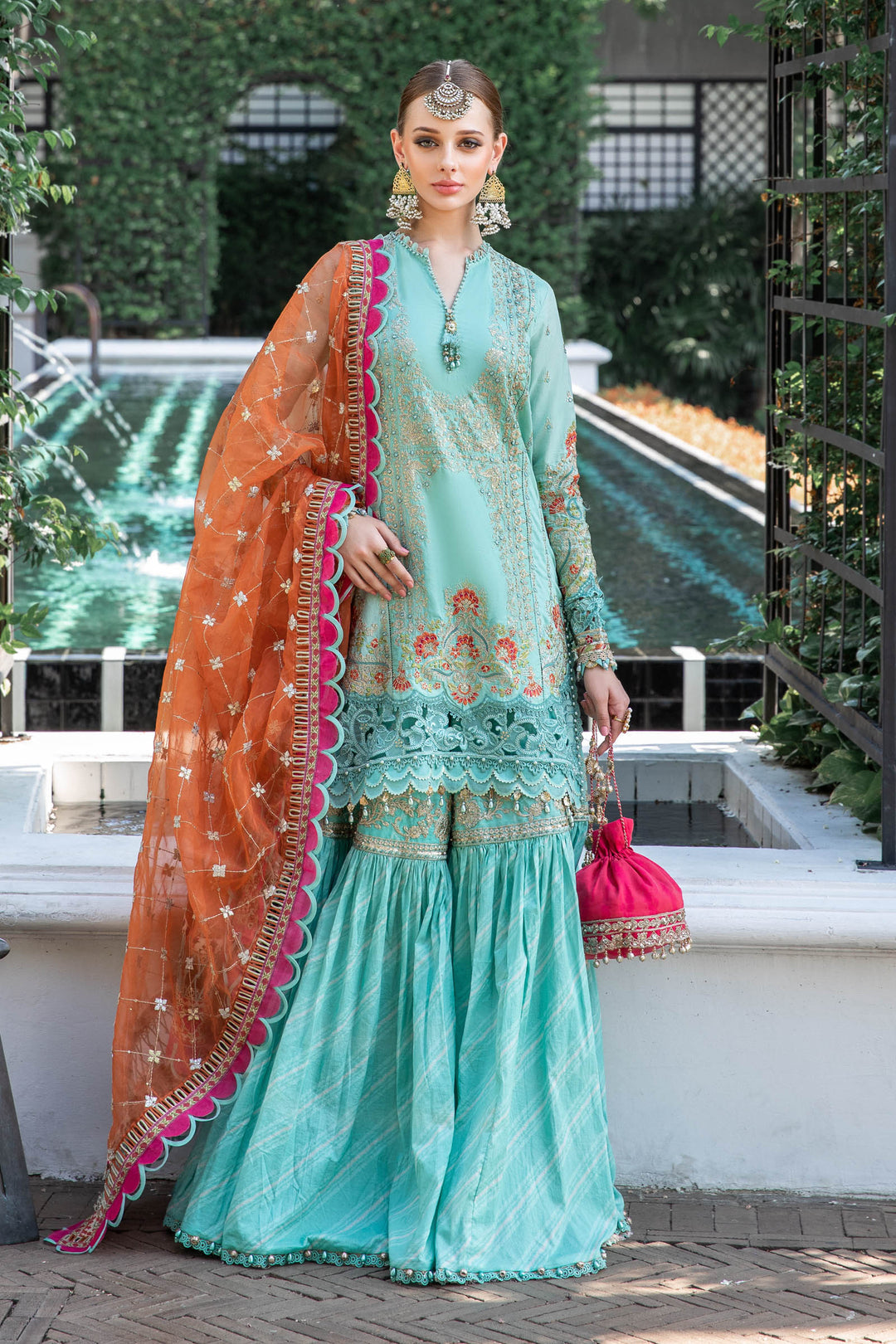 MARIA B EID LAWN COLLECTION EL-23-05-Sea Green