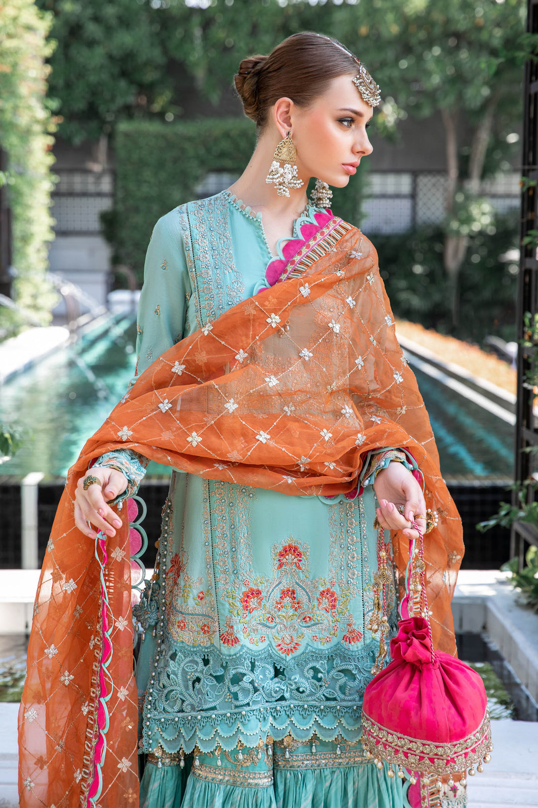 MARIA B EID LAWN COLLECTION EL-23-05-Sea Green