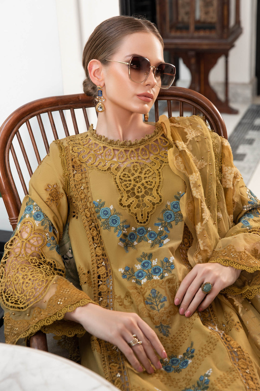 MARIA B EID COLLECTION UNSTITCHED EL-23-06-Mustard