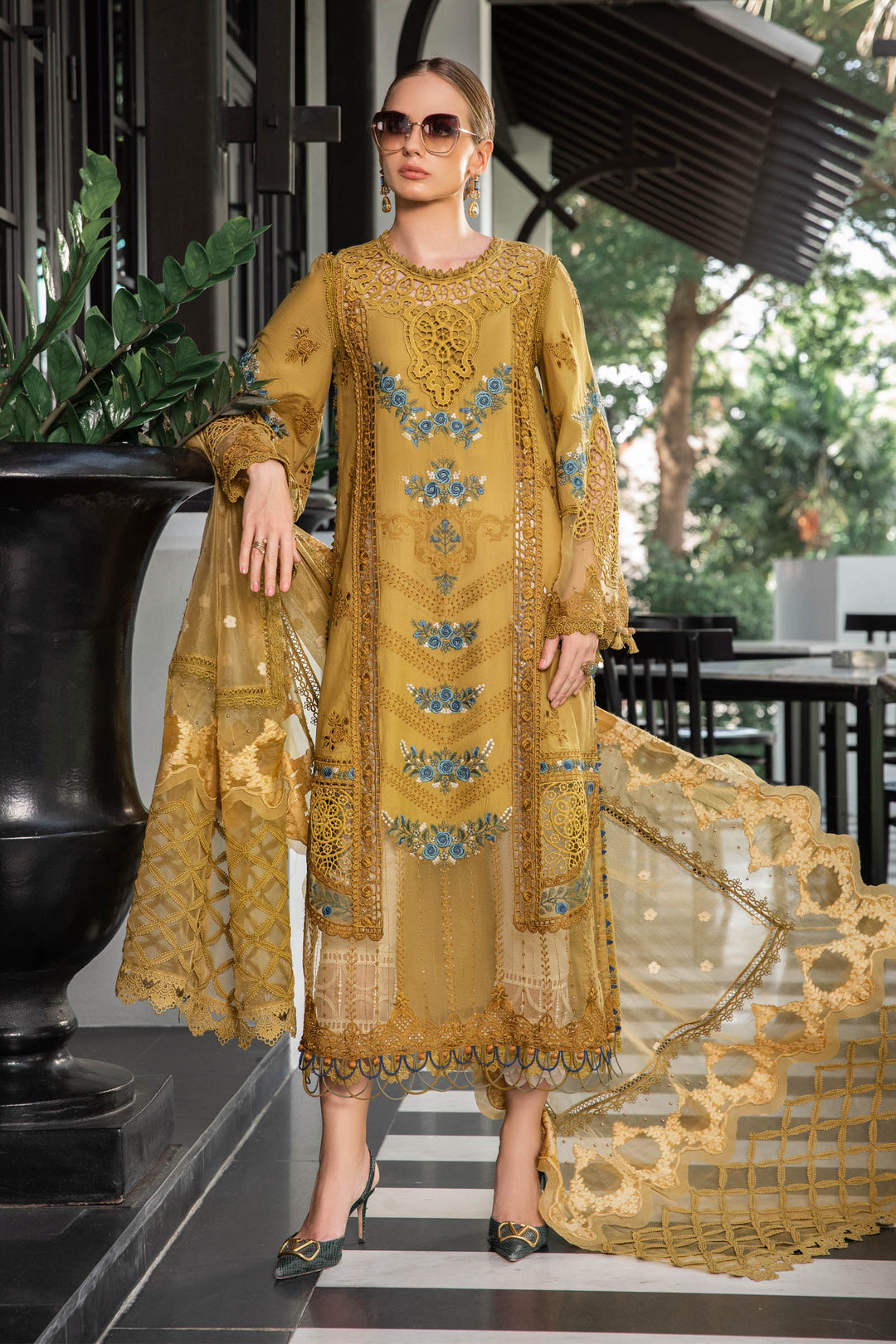 MARIA B EID COLLECTION UNSTITCHED EL-23-06-Mustard