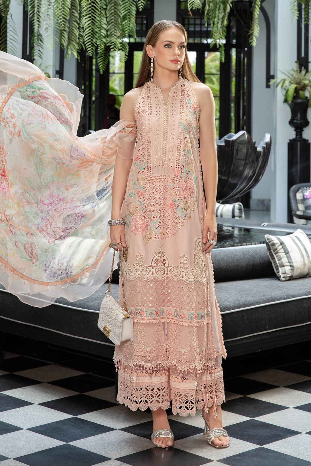 MARIA B EID LAWN COLLECTION EL-23-07-Peach