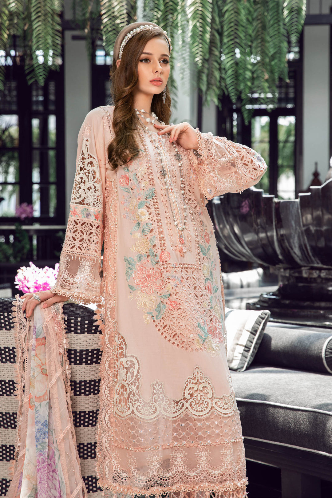 MARIA B EID LAWN COLLECTION EL-23-07-Peach