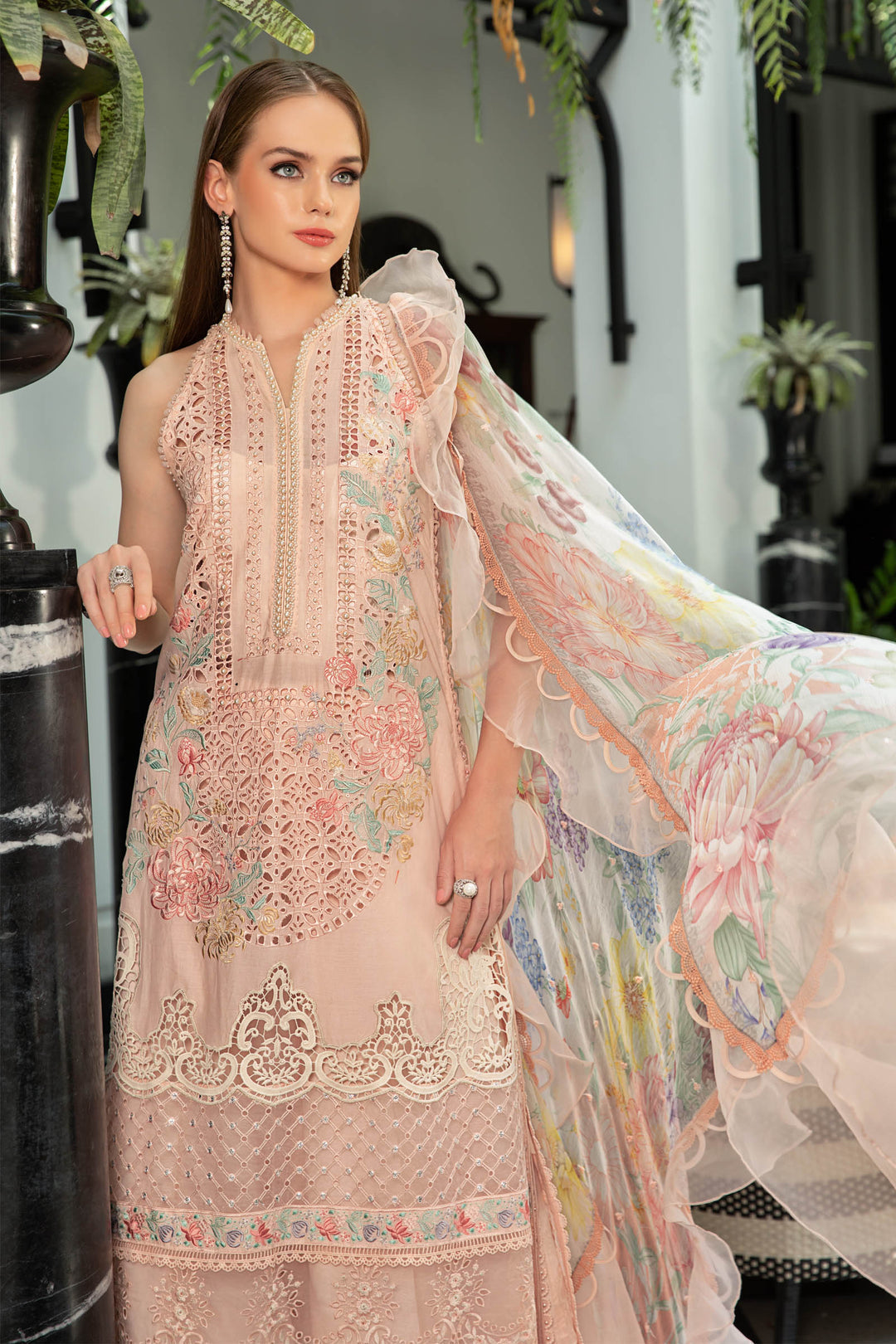 MARIA B EID LAWN COLLECTION EL-23-07-Peach