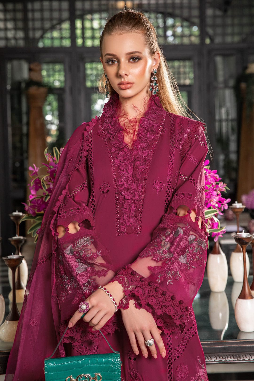 MARIA B EID COLLECTION UNSTITCHED EL-23-09-Magenta
