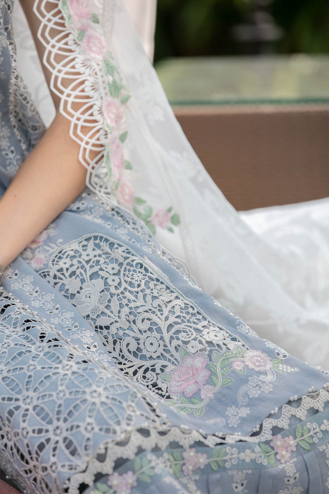 MARIA B EID LAWN COLLECTION EL-23-10-Ice Blue