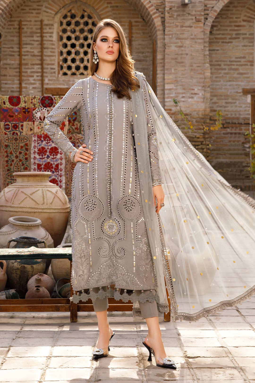 MARIA B EMBROIDED LAWN  D-2308-B