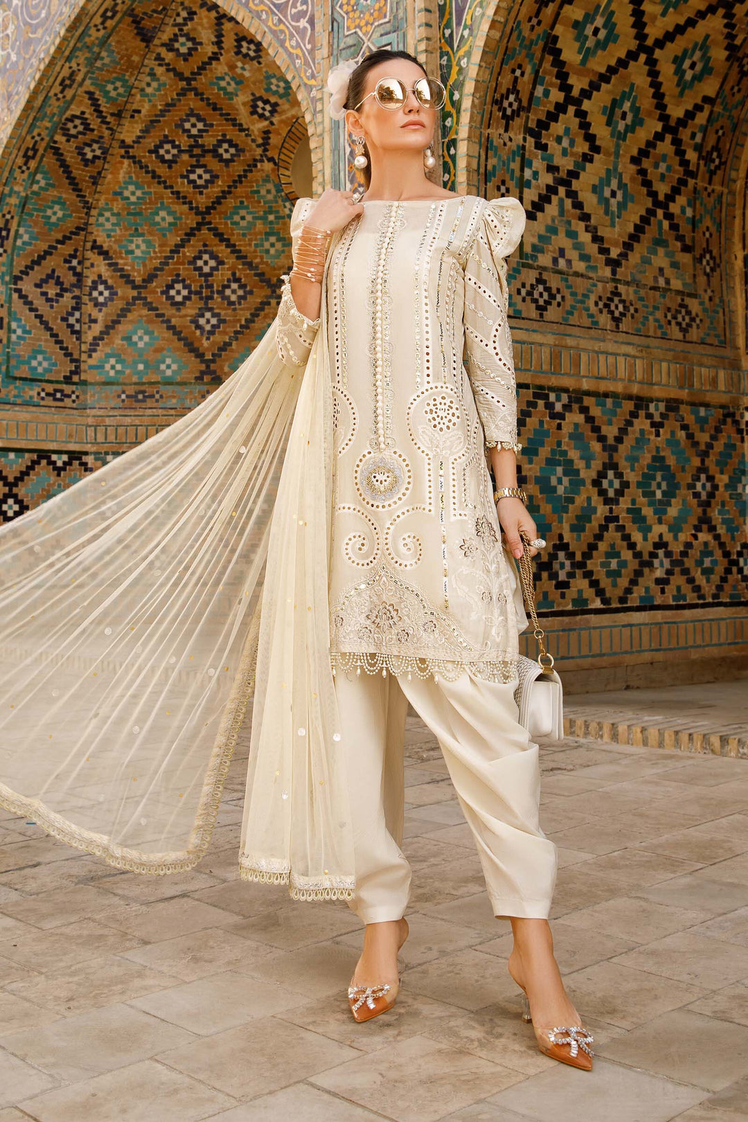 MARIA B EMBROIDED UNSTITCHED LAWN  D-2308-A