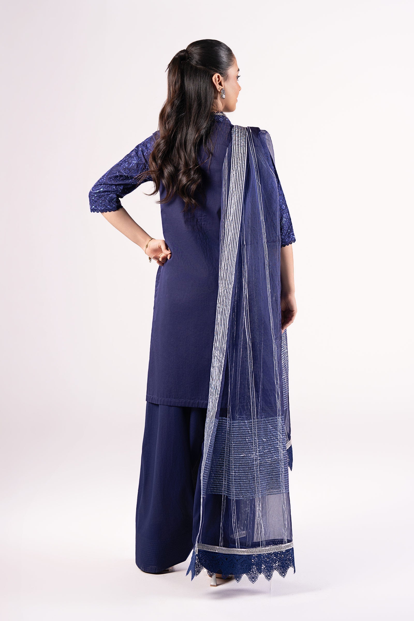 Maria B | Basics RTW | 3 Pc Embroidered Dobby Suit | MB-CS25-137