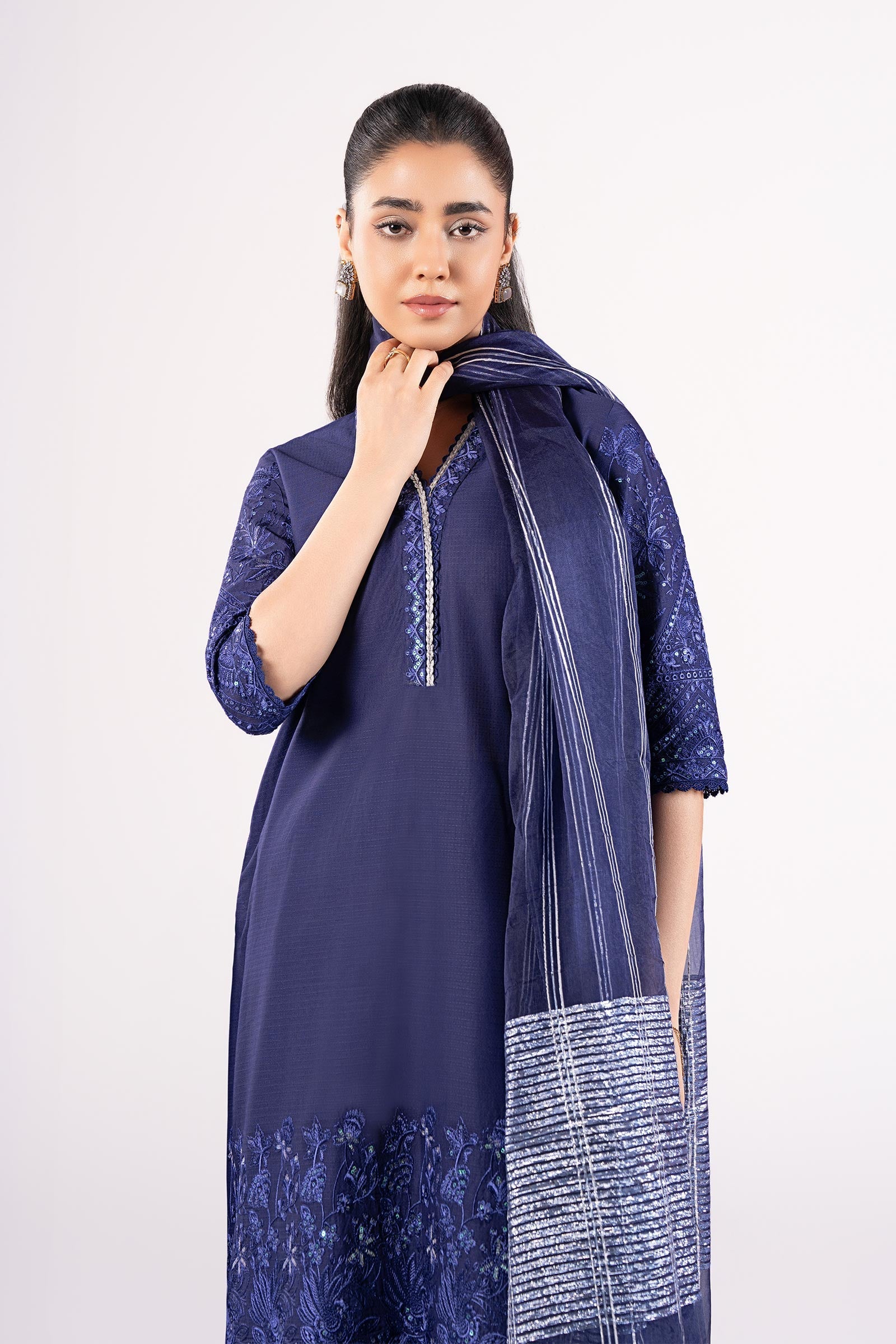 Maria B | Basics RTW | 3 Pc Embroidered Dobby Suit | MB-CS25-137