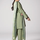 Maria B | Basics RTW | 3 Pc Embroidered Lurex Stripe Suit | MB-CS25-143