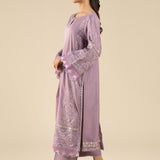 Maria B | Basics RTW | 3 Pc Embroidered Two Tone Silk Suit | MB-FS25-17