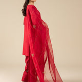 Maria B | Basics RTW | 3 Pc Embroidered Raw Silk Suit | MB-FS25-32