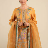 Maria B | Basics RTW | 3 Pc Embroidered Raw Silk Suit | MB-FS25-33