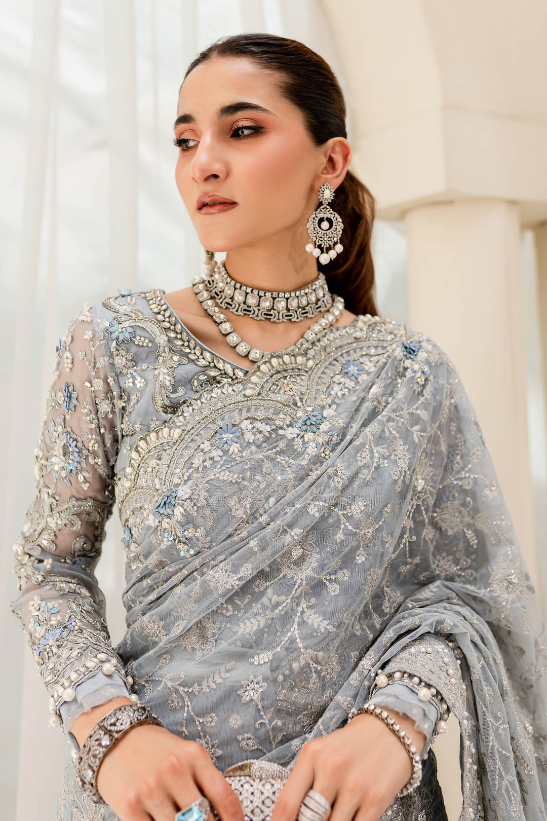 Maria B | Bridal Couture | Ice Blue MC-908